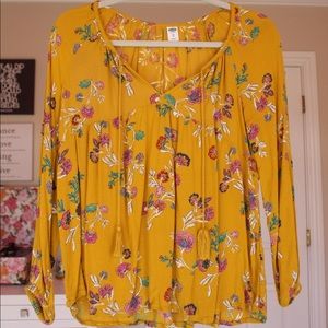 Old Navy Floral Peasant Top XS